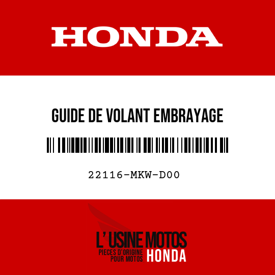 image de 22116-MKW-D00 GUIDE DE VOLANT EMBRAYAGE