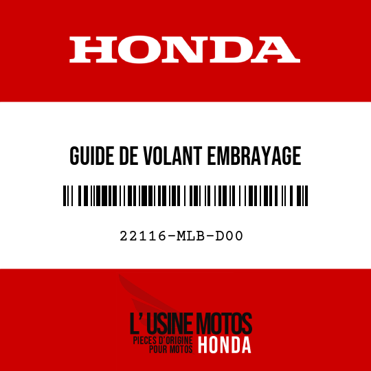 image de 22116-MLB-D00 GUIDE DE VOLANT EMBRAYAGE