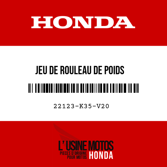 image de 22123-K35-V20 JEU DE ROULEAU DE POIDS