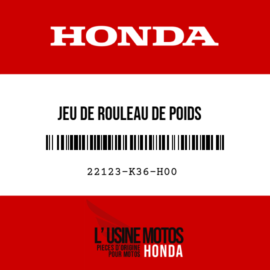 image de 22123-K36-H00 JEU DE ROULEAU DE POIDS