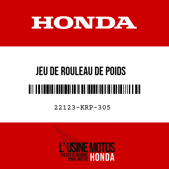 image de 22123-KRP-305 JEU DE ROULEAU DE POIDS