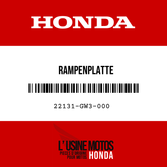 image de 22131-GW3-000 RAMPENPLATTE