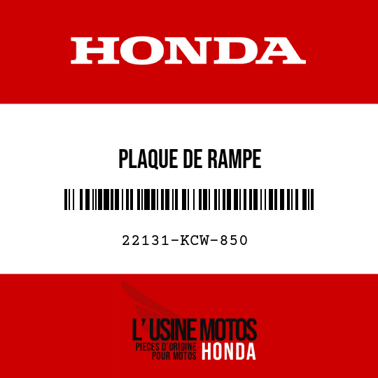 image de 22131-KCW-850 PLAQUE DE RAMPE