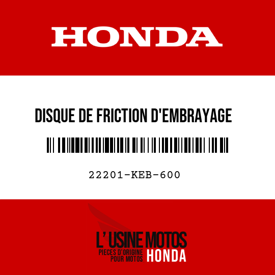 image de 22201-KEB-600 DISQUE DE FRICTION D'EMBRAYAGE