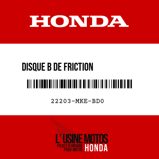 image de 22203-MKE-BD0 DISQUE B DE FRICTION          D'EMBRAYAGE