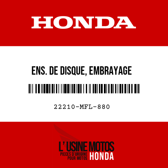 image de 22210-MFL-880 ENS. DE DISQUE, EMBRAYAGE