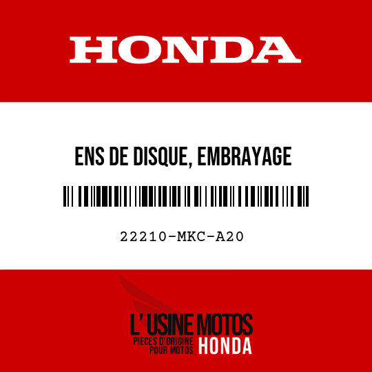 image de 22210-MKC-A20 ENS DE DISQUE, EMBRAYAGE