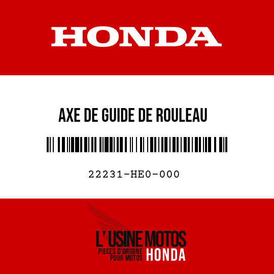image de 22231-HE0-000 AXE DE GUIDE DE ROULEAU