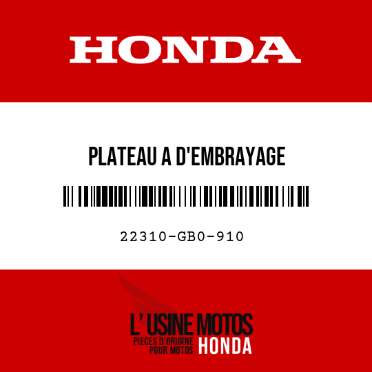 image de 22310-GB0-910 PLATEAU A D'EMBRAYAGE