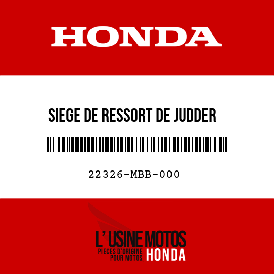 image de 22326-MBB-000 SIEGE DE RESSORT DE JUDDER