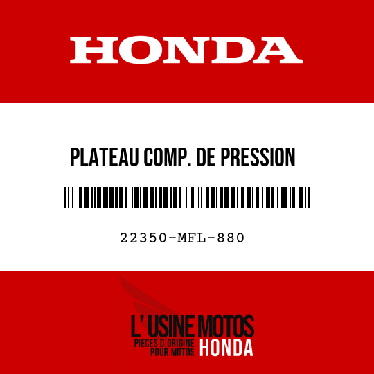 image de 22350-MFL-880 PLATEAU COMP. DE PRESSION D'EMBRAYAGE