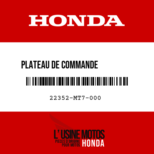 image de 22352-MT7-000 PLATEAU DE COMMANDE           D'EMBRAYAGE