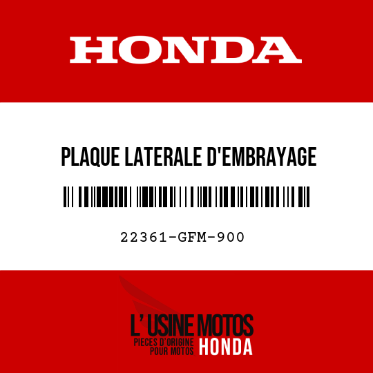 image de 22361-GFM-900 PLAQUE LATERALE D'EMBRAYAGE