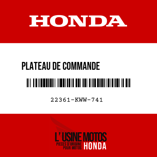 image de 22361-KWW-741 PLATEAU DE COMMANDE           D'EMBRAYAGE