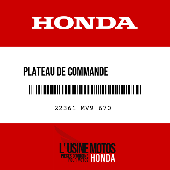 image de 22361-MV9-670 PLATEAU DE COMMANDE           D'EMBRAYAGE