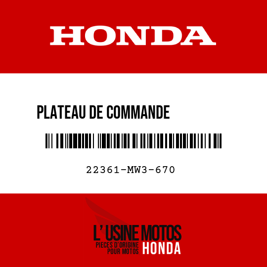 image de 22361-MW3-670 PLATEAU DE COMMANDE           D'EMBRAYAGE