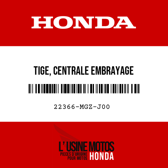 image de 22366-MGZ-J00 TIGE, CENTRALE EMBRAYAGE