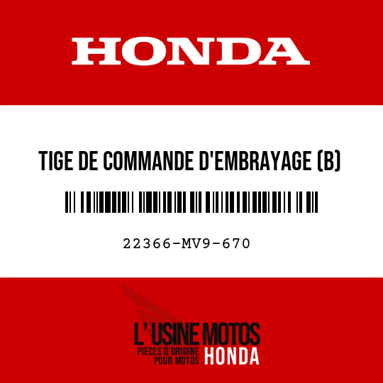 image de 22366-MV9-670 TIGE DE COMMANDE D'EMBRAYAGE (B)