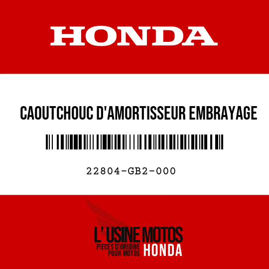 image de 22804-GB2-000 CAOUTCHOUC D'AMORTISSEUR EMBRAYAGE