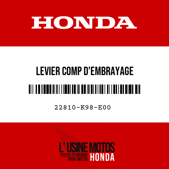 image de 22810-K98-E00 LEVIER COMP D'EMBRAYAGE