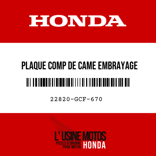 image de 22820-GCF-670 PLAQUE COMP DE CAME EMBRAYAGE