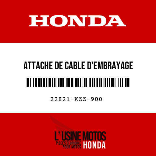 image de 22821-KZZ-900 ATTACHE DE CABLE D'EMBRAYAGE