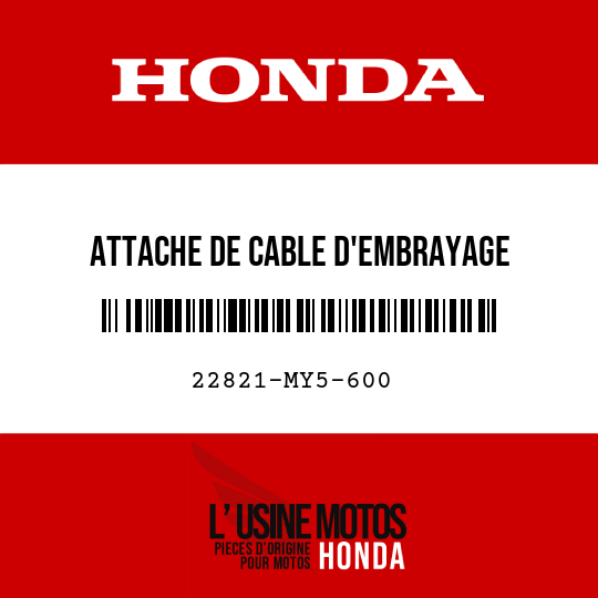 image de 22821-MY5-600 ATTACHE DE CABLE D'EMBRAYAGE