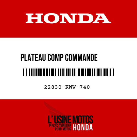 image de 22830-KWW-740 PLATEAU COMP COMMANDE        D'EMBRAYAGE