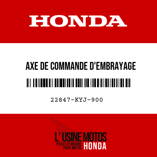 image de 22847-KYJ-900 AXE DE COMMANDE D'EMBRAYAGE