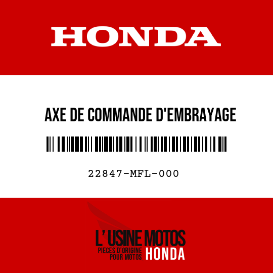image de 22847-MFL-000 AXE DE COMMANDE D'EMBRAYAGE