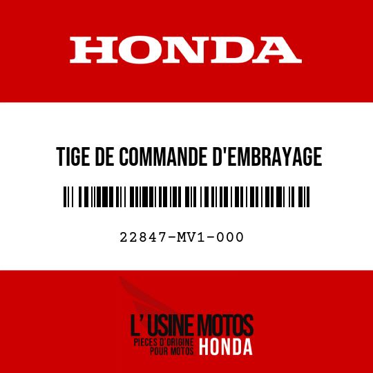 image de 22847-MV1-000 TIGE DE COMMANDE D'EMBRAYAGE