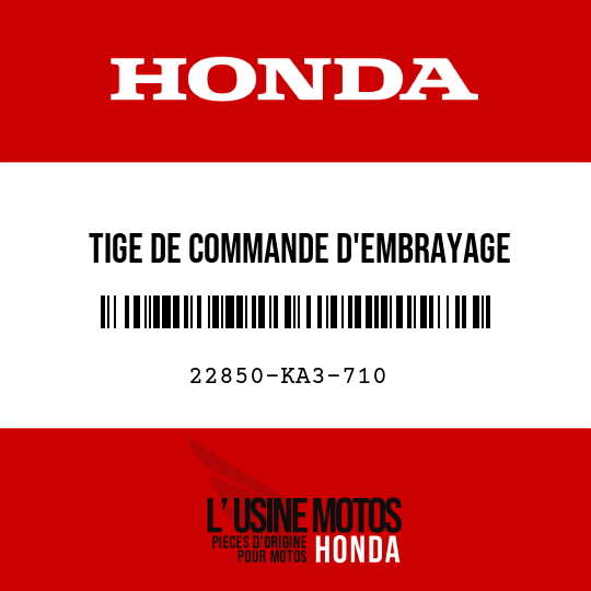 image de 22850-KA3-710 TIGE DE COMMANDE D'EMBRAYAGE