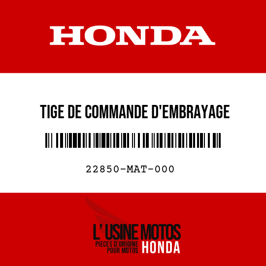 image de 22850-MAT-000 TIGE DE COMMANDE D'EMBRAYAGE
