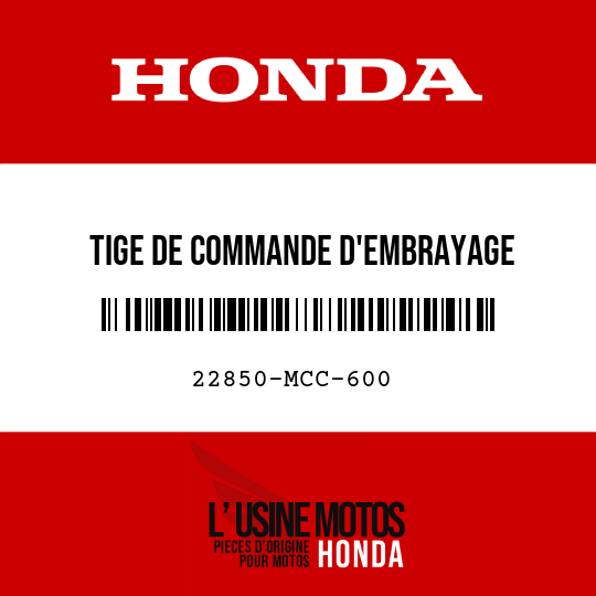 image de 22850-MCC-600 TIGE DE COMMANDE D'EMBRAYAGE