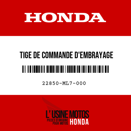 image de 22850-ML7-000 TIGE DE COMMANDE D'EMBRAYAGE