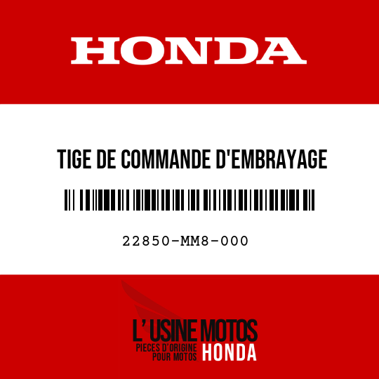 image de 22850-MM8-000 TIGE DE COMMANDE D'EMBRAYAGE