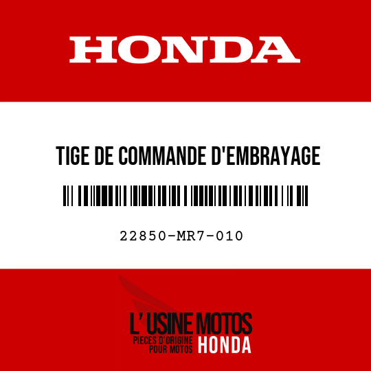 image de 22850-MR7-010 TIGE DE COMMANDE D'EMBRAYAGE