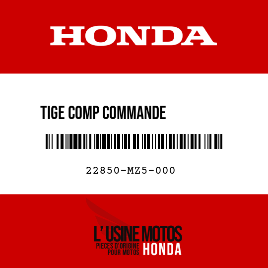 image de 22850-MZ5-000 TIGE COMP COMMANDE           D'EMBRAYAGE