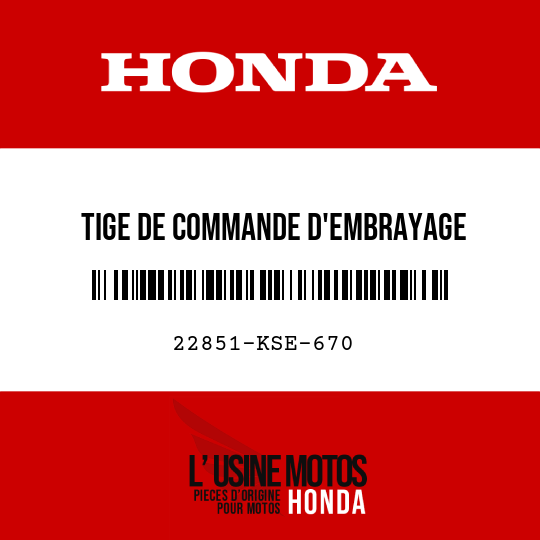 image de 22851-KSE-670 TIGE DE COMMANDE D'EMBRAYAGE
