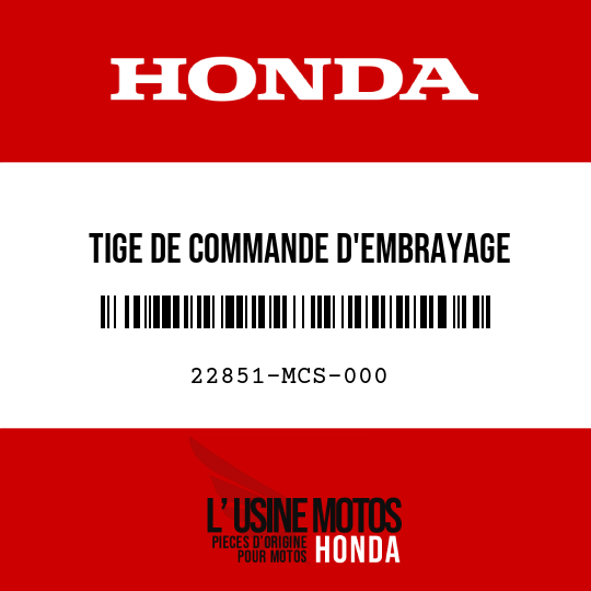 image de 22851-MCS-000 TIGE DE COMMANDE D'EMBRAYAGE