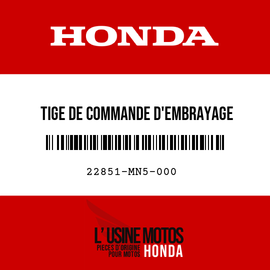 image de 22851-MN5-000 TIGE DE COMMANDE D'EMBRAYAGE