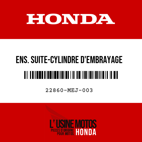 image de 22860-MEJ-003 ENS. SUITE-CYLINDRE D'EMBRAYAGE