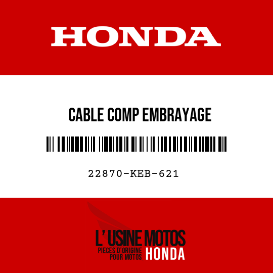 image de 22870-KEB-621 CABLE COMP EMBRAYAGE