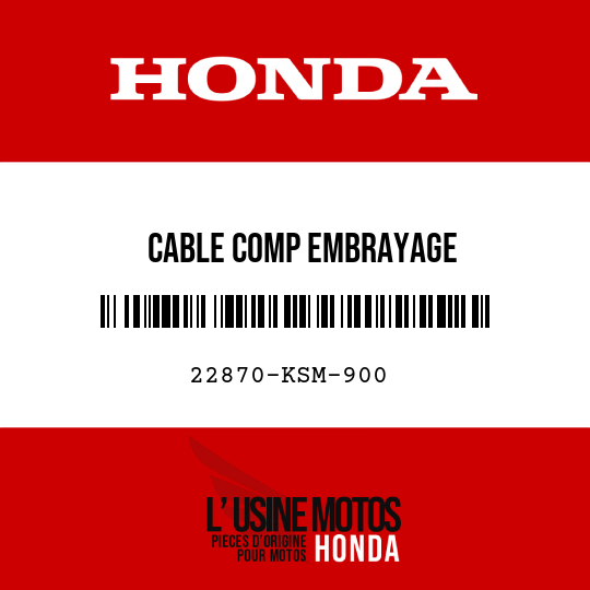 image de 22870-KSM-900 CABLE COMP EMBRAYAGE