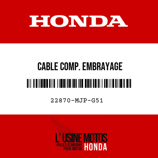image de 22870-MJP-G51 CABLE COMP. EMBRAYAGE