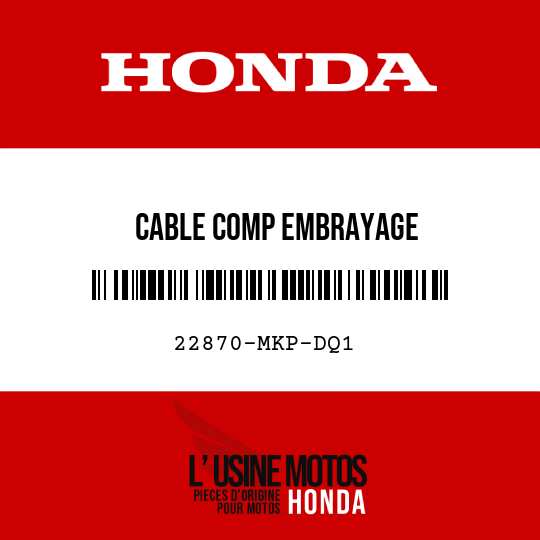 image de 22870-MKP-DQ1 CABLE COMP EMBRAYAGE