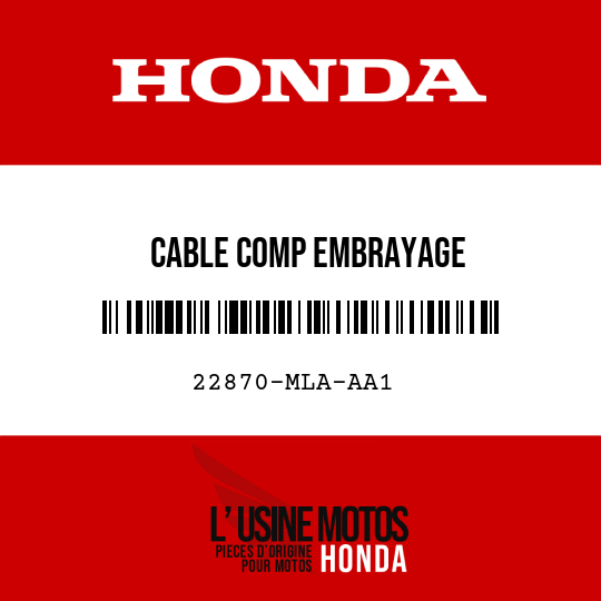 image de 22870-MLA-AA1 CABLE COMP EMBRAYAGE