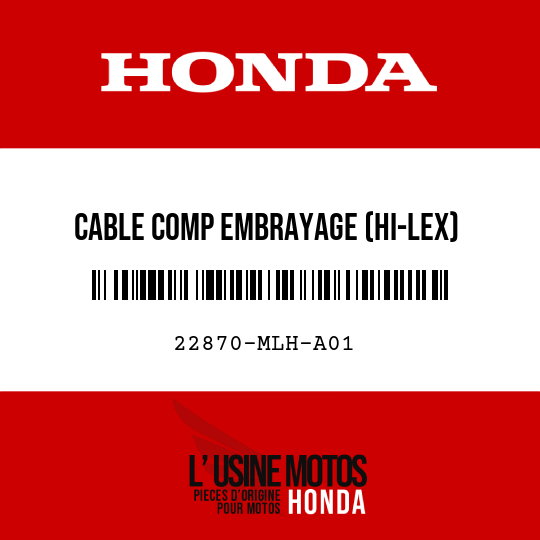 image de 22870-MLH-A01 CABLE COMP EMBRAYAGE (HI-LEX)