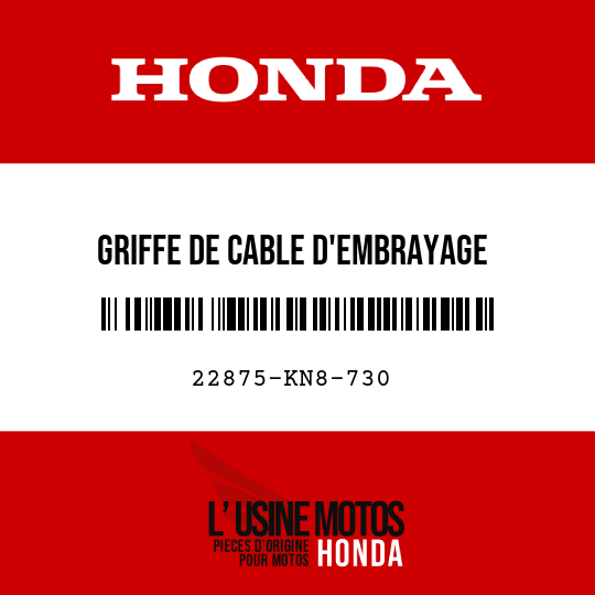image de 22875-KN8-730 GRIFFE DE CABLE D'EMBRAYAGE