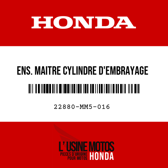 image de 22880-MM5-016 ENS. MAITRE CYLINDRE D'EMBRAYAGE